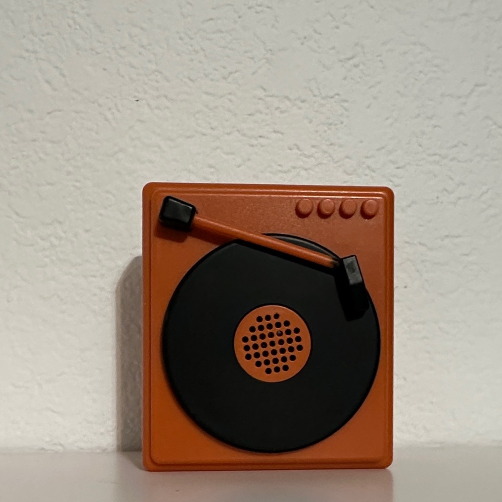 Orange and Black Turntable Decor